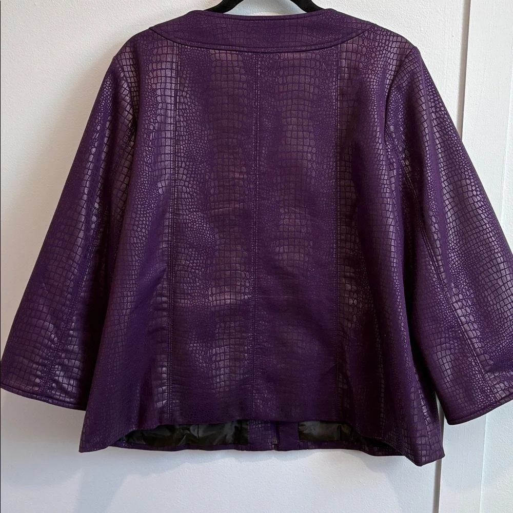 Purple Textured Women's Blazer - Picture 7 of 11